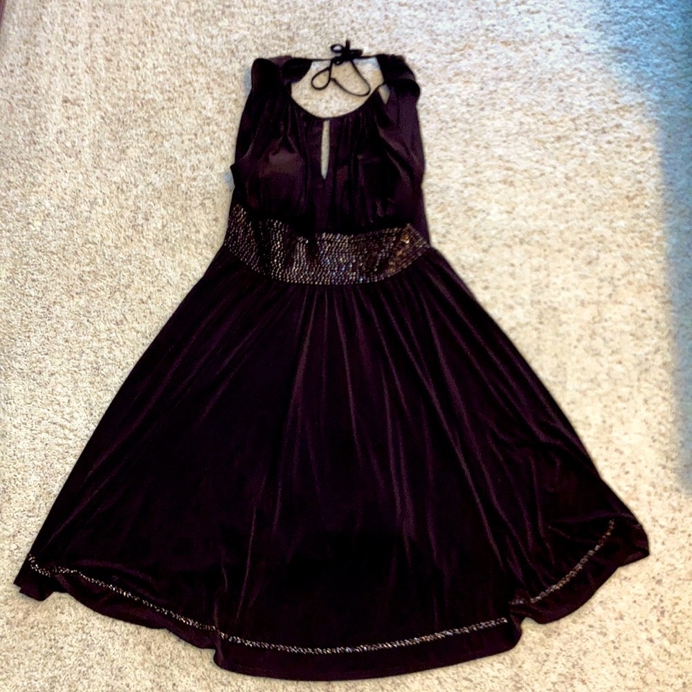 Lightweight Beaded Brown Dress